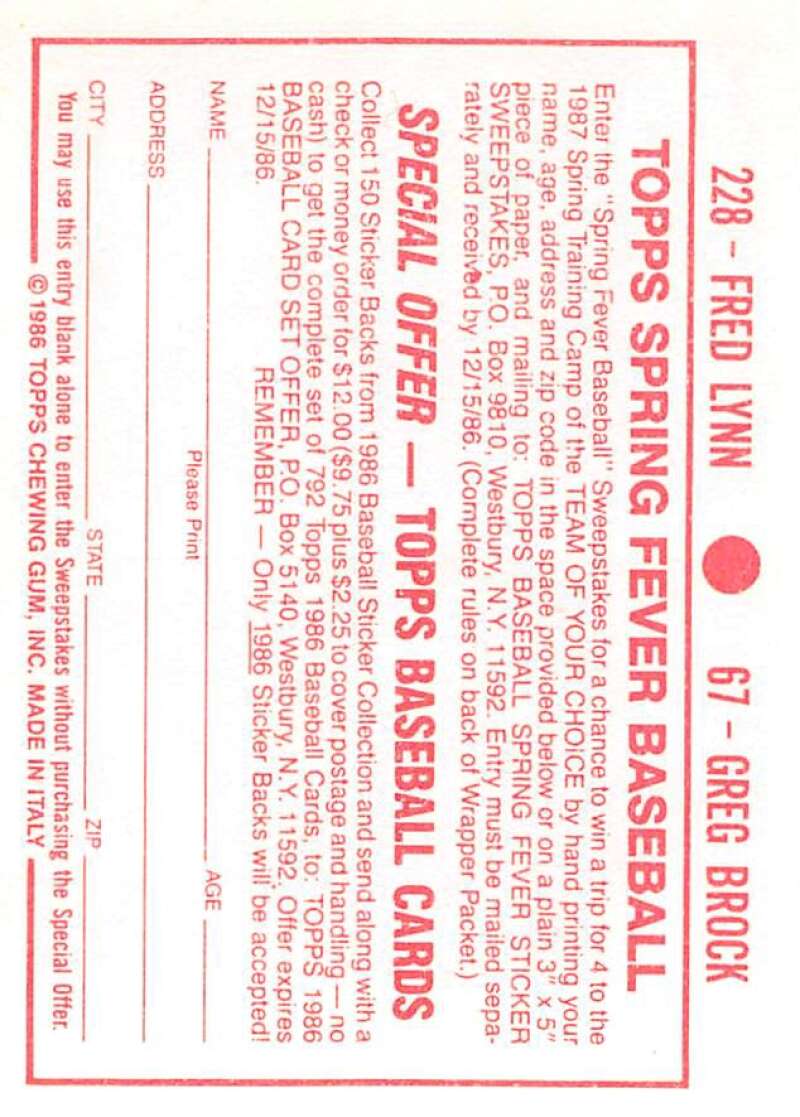 1986 Topps MLB Baseball Album Stickers Pick From List - Picture 134 of 398