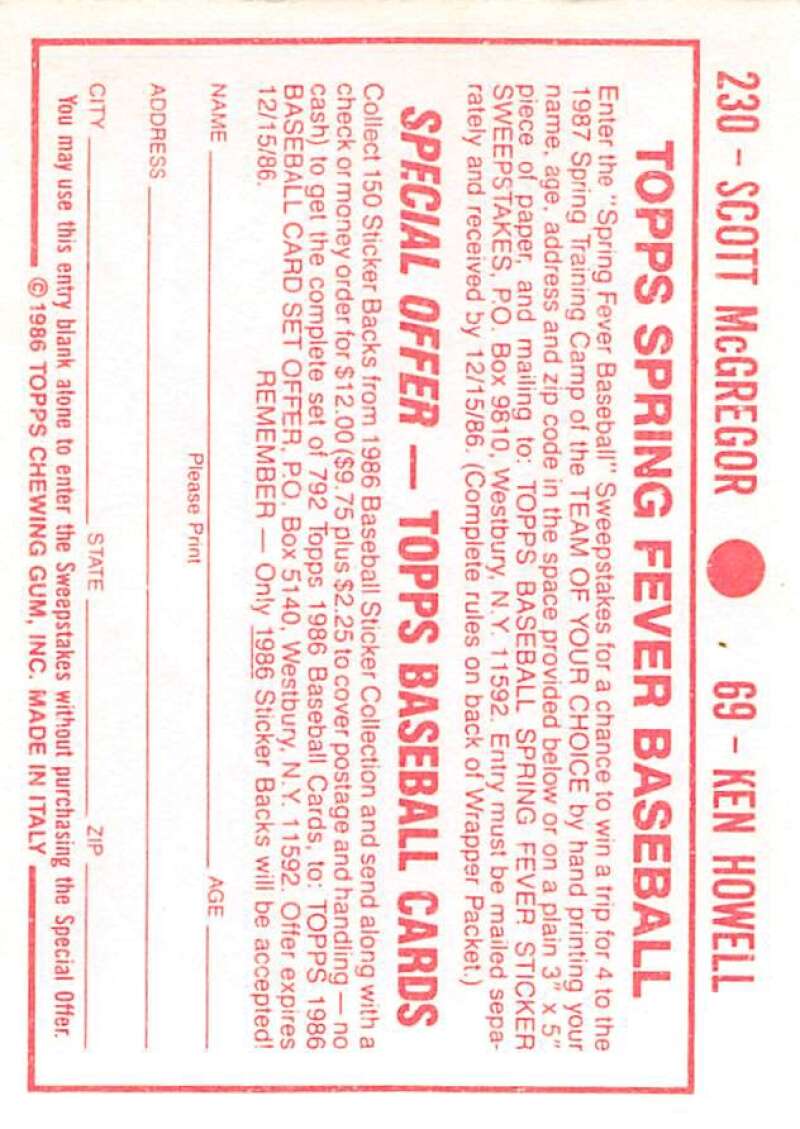 1986 Topps MLB Baseball Album Stickers Pick From List - Picture 138 of 398