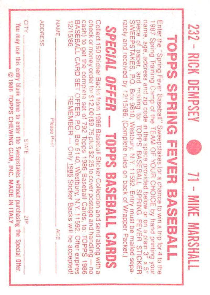 1986 Topps MLB Baseball Album Stickers Pick From List - Picture 142 of 398