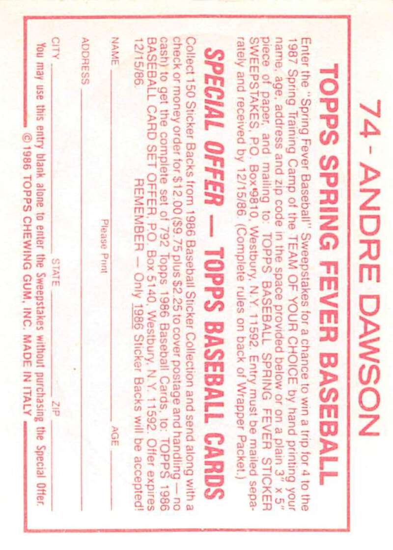 1986 Topps MLB Baseball Album Stickers Pick From List - Picture 148 of 398