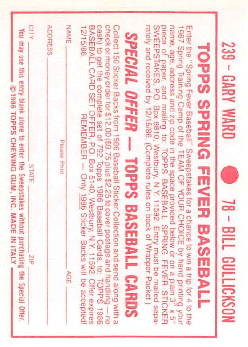 1986 Topps MLB Baseball Album Stickers Pick From List - Picture 156 of 398