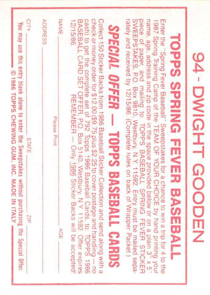 1986 Topps MLB Baseball Album Stickers Pick From List - Picture 188 of 398