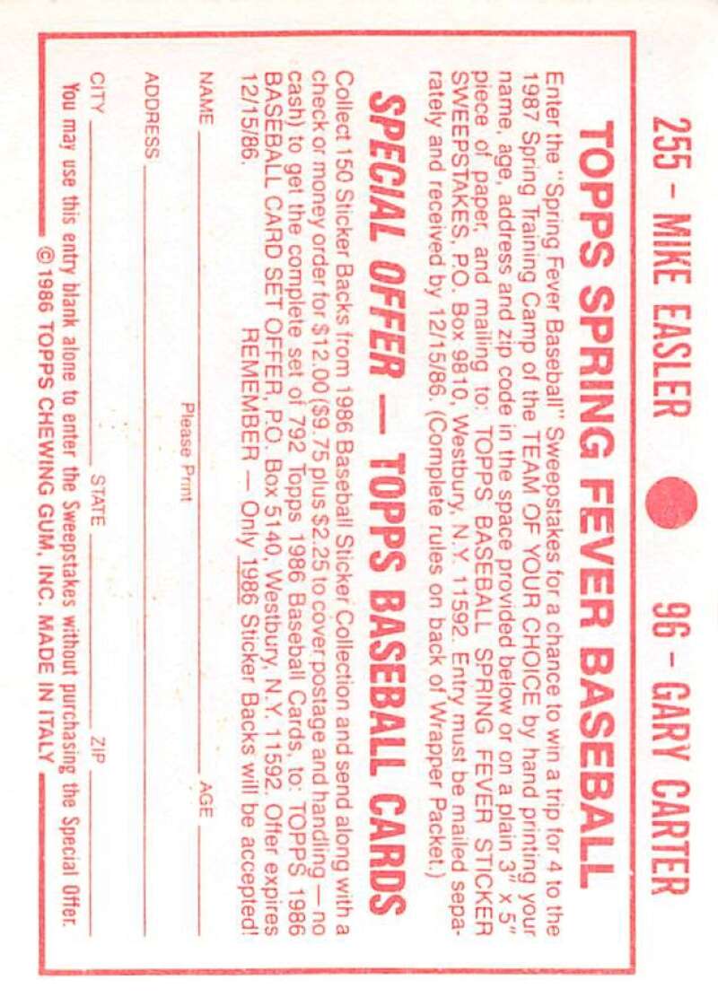 1986 Topps MLB Baseball Album Stickers Pick From List - Picture 192 of 398