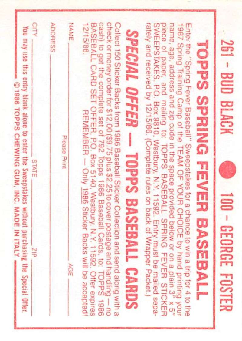 1986 Topps MLB Baseball Album Stickers Pick From List - Picture 200 of 398