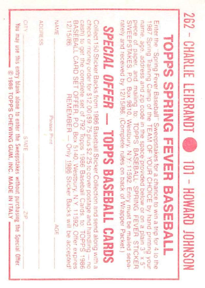 1986 Topps MLB Baseball Album Stickers Pick From List - Picture 202 of 398