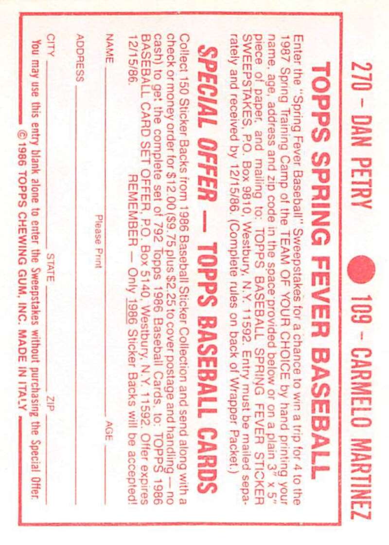 1986 Topps MLB Baseball Album Stickers Pick From List - Picture 218 of 398