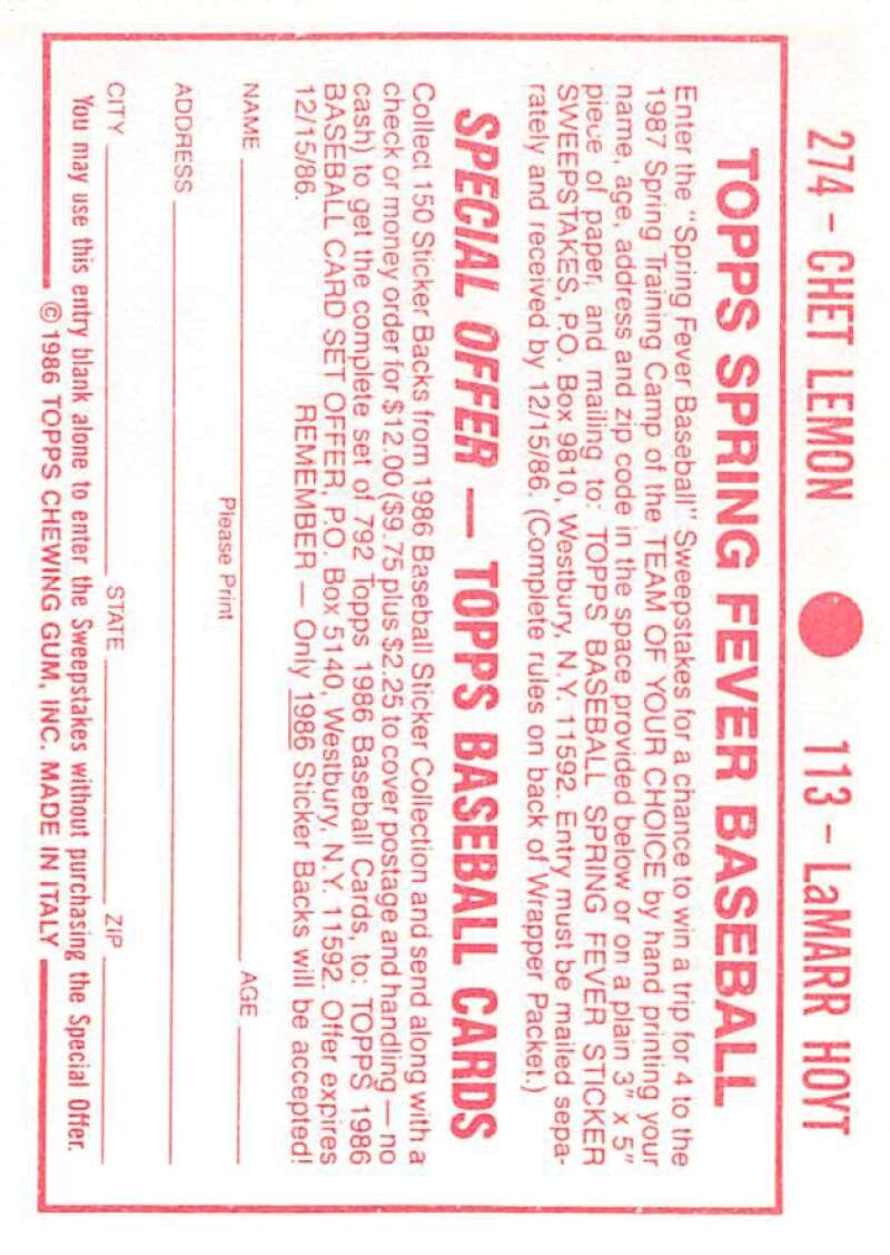 1986 Topps MLB Baseball Album Stickers Pick From List - Picture 226 of 398