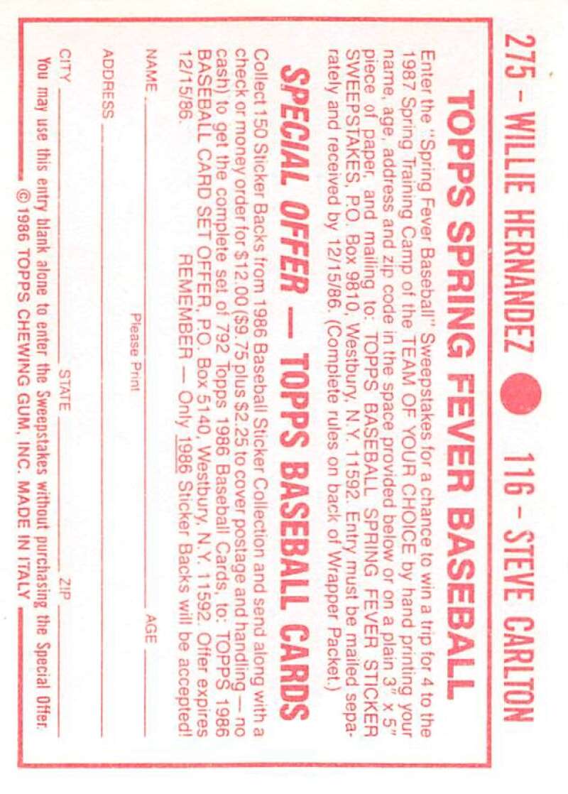 1986 Topps MLB Baseball Album Stickers Pick From List - Picture 232 of 398