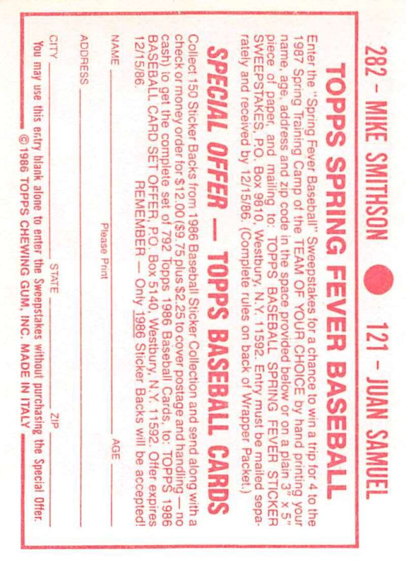 1986 Topps MLB Baseball Album Stickers Pick From List - Picture 242 of 398