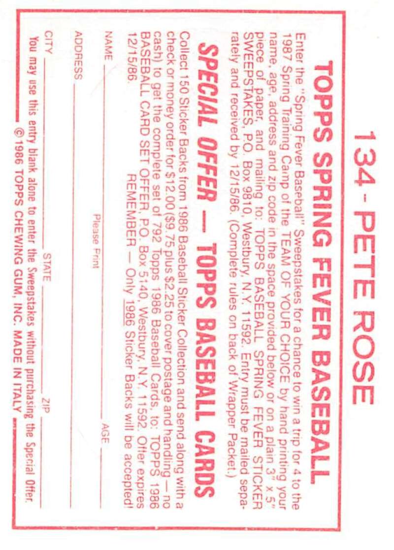 1986 Topps MLB Baseball Album Stickers Pick From List - Picture 268 of 398