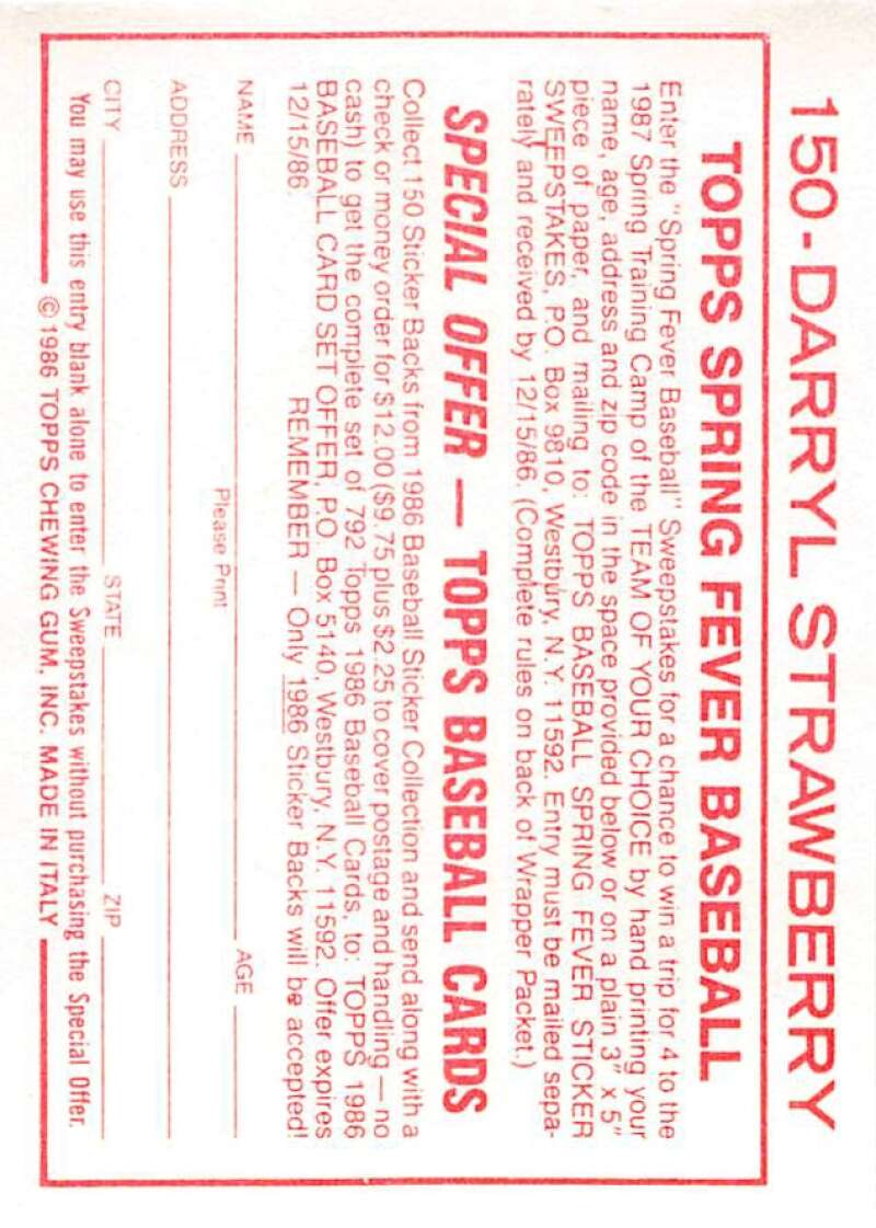 1986 Topps MLB Baseball Album Stickers Pick From List - Picture 300 of 398