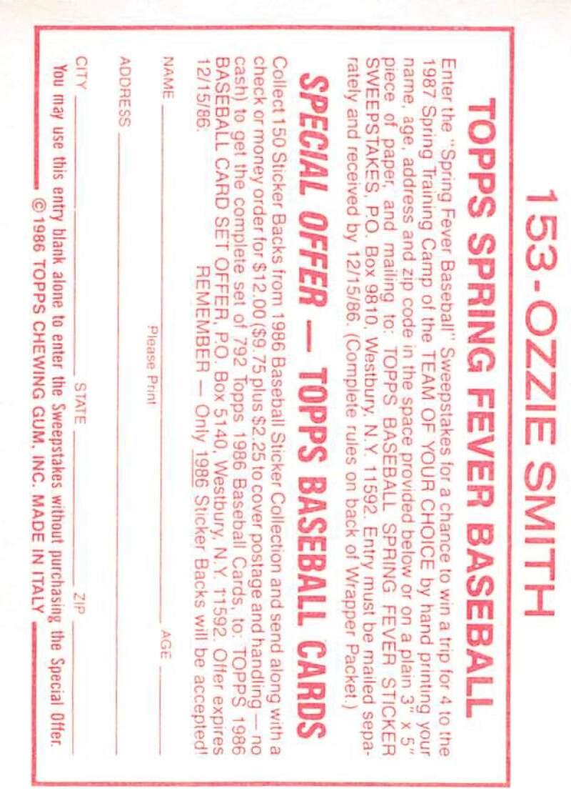 1986 Topps MLB Baseball Album Stickers Pick From List - Picture 306 of 398