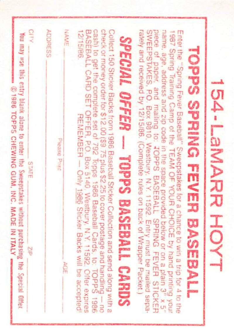 1986 Topps MLB Baseball Album Stickers Pick From List - Picture 308 of 398