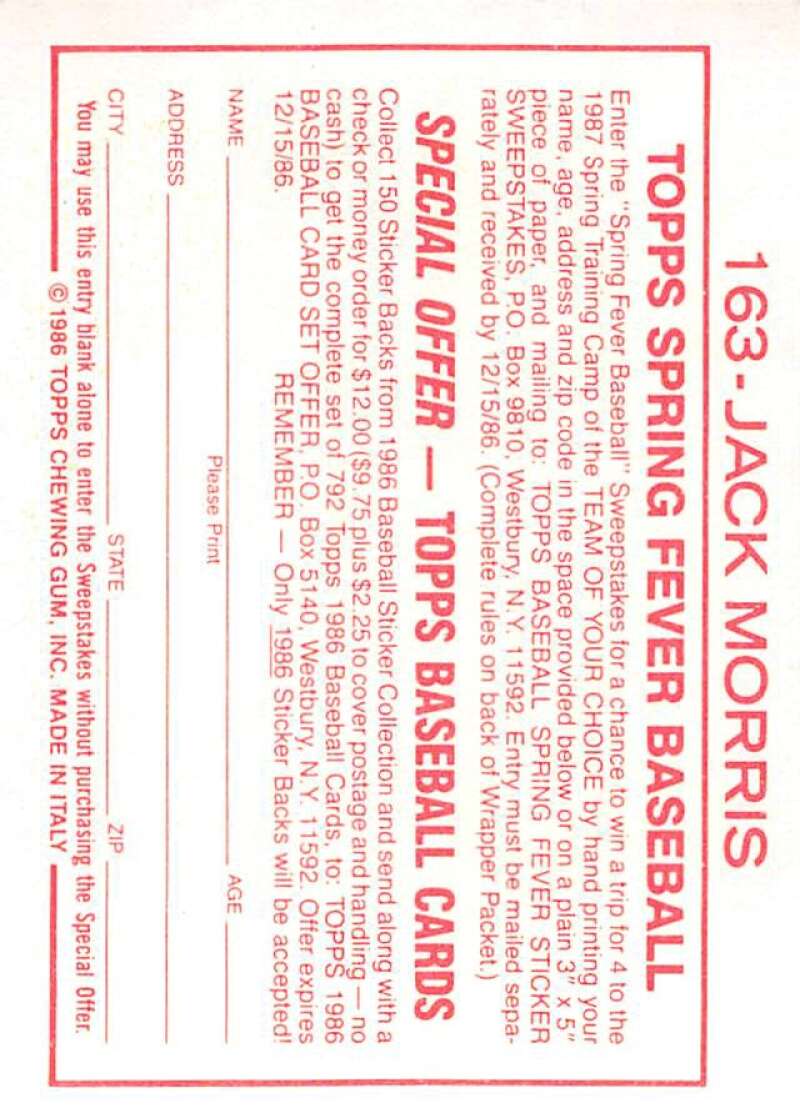 1986 Topps MLB Baseball Album Stickers Pick From List - Picture 326 of 398