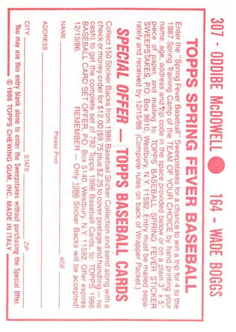 1986 Topps MLB Baseball Album Stickers Pick From List - Picture 328 of 398