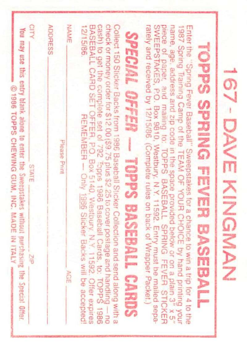 1986 Topps MLB Baseball Album Stickers Pick From List - Picture 334 of 398