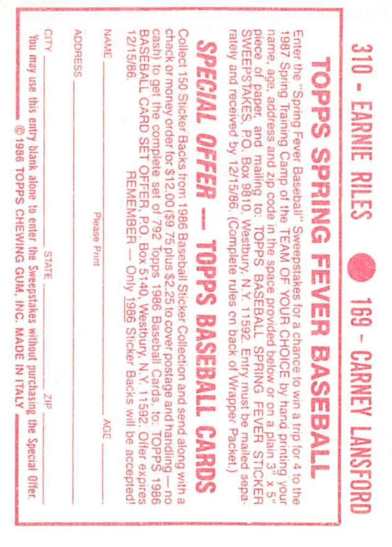 1986 Topps MLB Baseball Album Stickers Pick From List - Picture 338 of 398