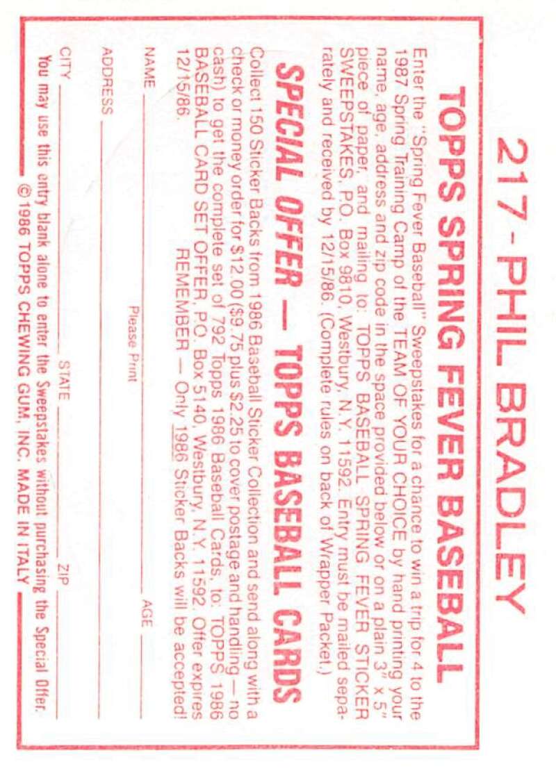 1986 Topps MLB Baseball Album Stickers Pick From List - Picture 368 of 398