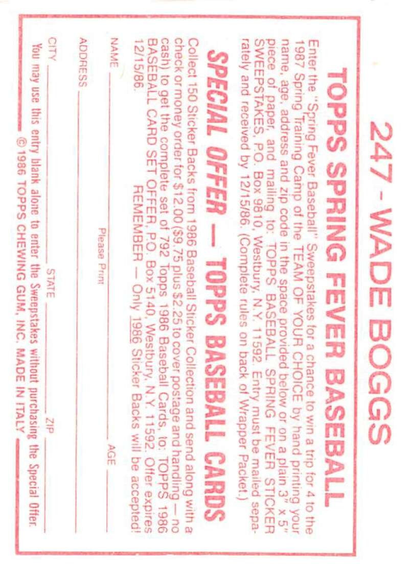 1986 Topps MLB Baseball Album Stickers Pick From List - Picture 380 of 398