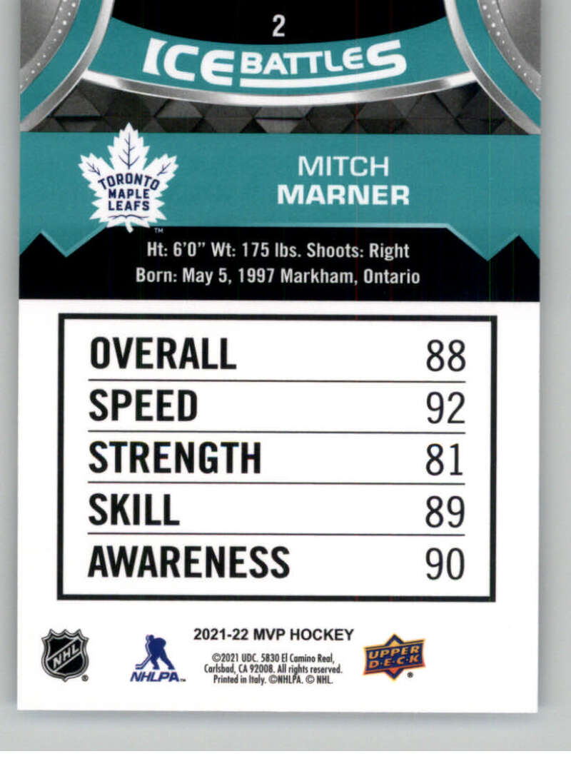 2021-22 Upper Deck MVP ICE BATTLES NHL Hockey Trading Cards Pick From List - Bild 4 von 500