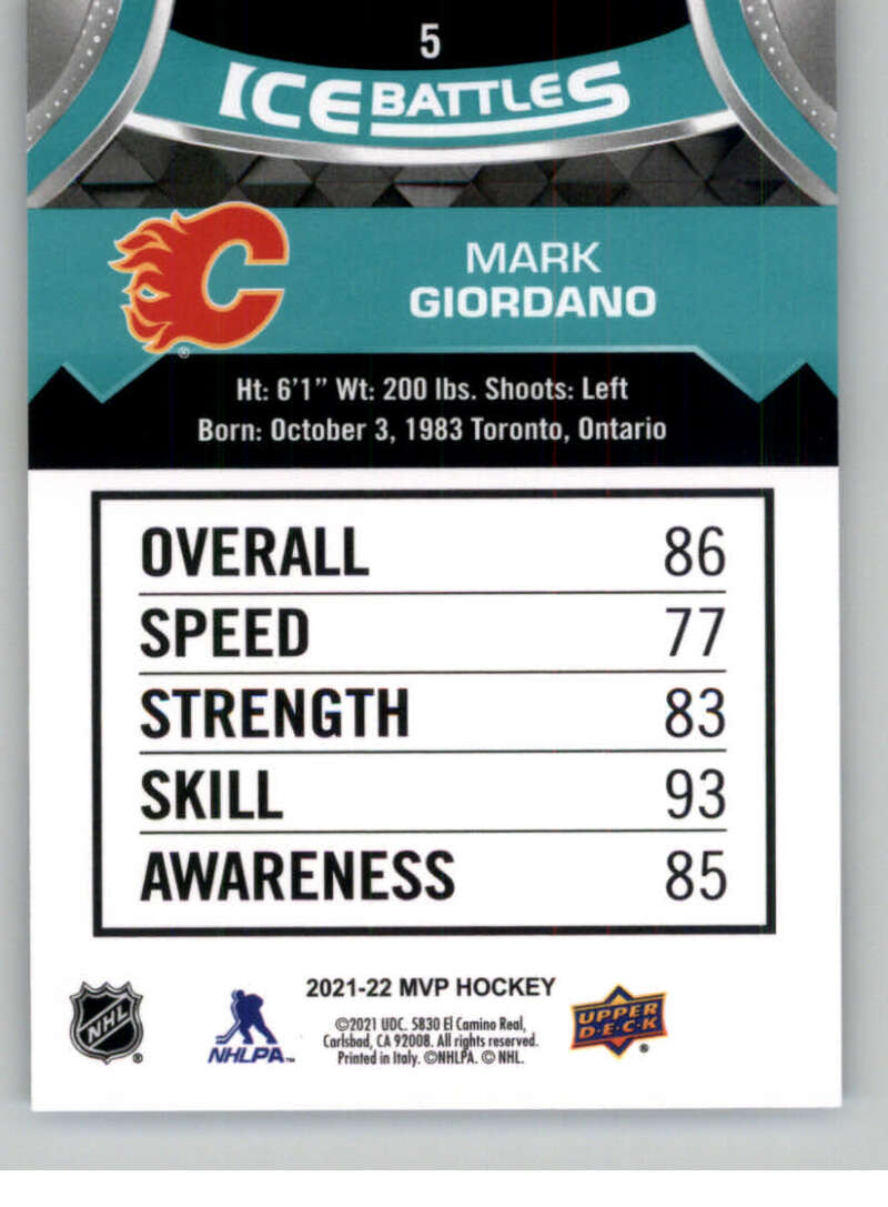 2021-22 Upper Deck MVP ICE BATTLES NHL Hockey Trading Cards Pick From List - Bild 10 von 500