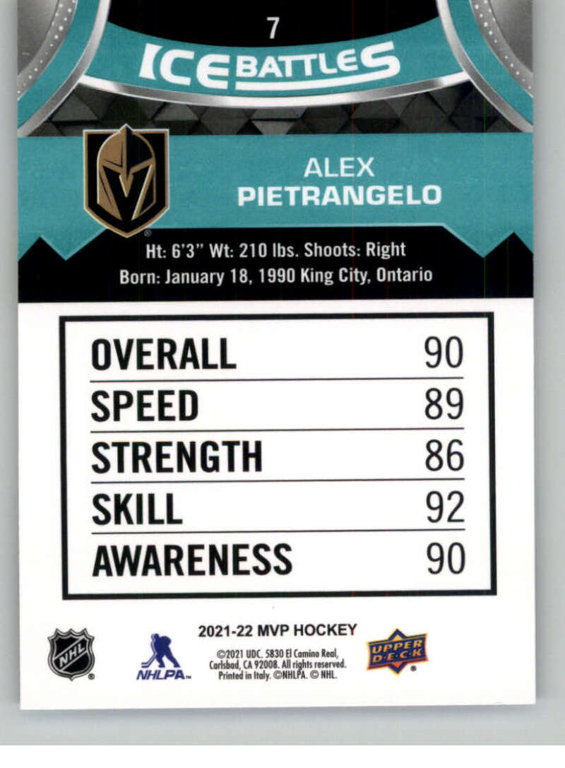 2021-22 Upper Deck MVP ICE BATTLES NHL Hockey Trading Cards Pick From List - Bild 14 von 500