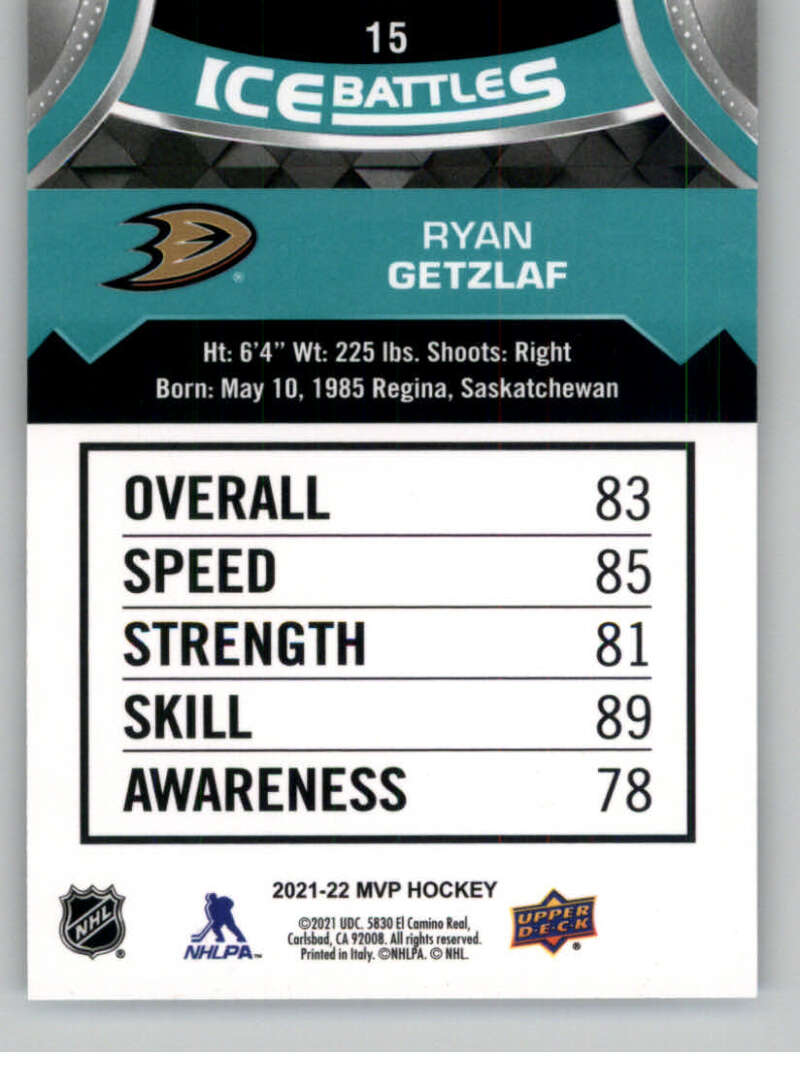 2021-22 Upper Deck MVP ICE BATTLES NHL Hockey Trading Cards Pick From List - Bild 30 von 500