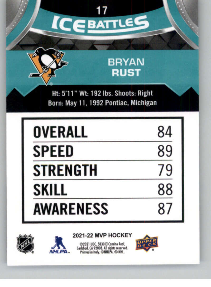 2021-22 Upper Deck MVP ICE BATTLES NHL Hockey Trading Cards Pick From List - Bild 34 von 500