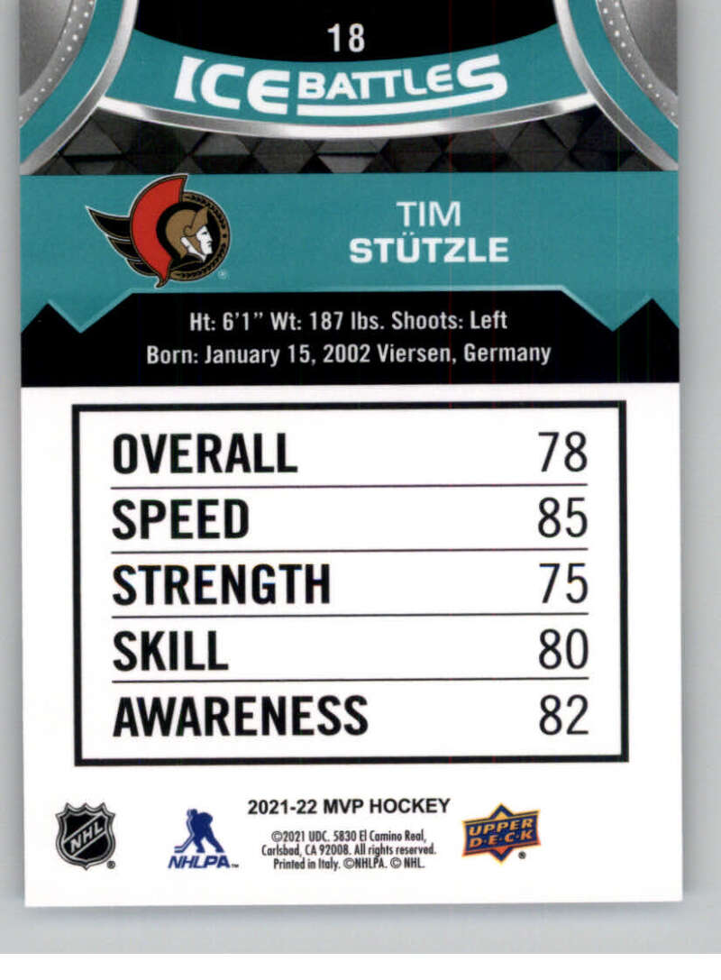 2021-22 Upper Deck MVP ICE BATTLES NHL Hockey Trading Cards Pick From List - Bild 36 von 500