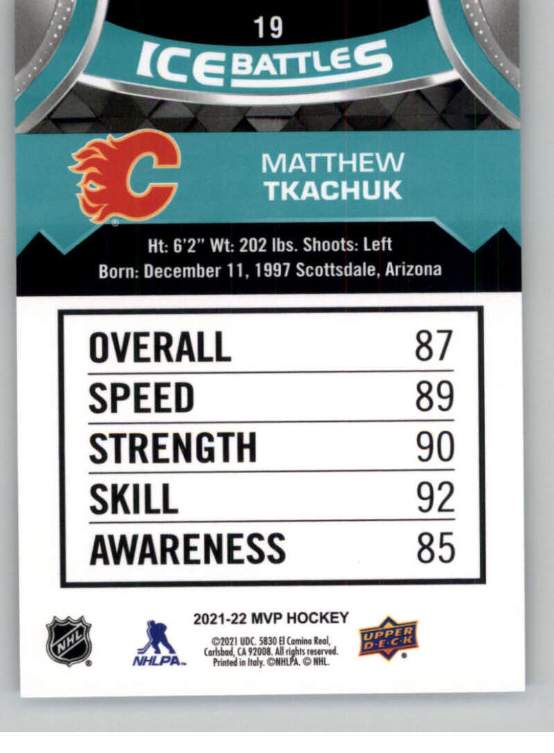 2021-22 Upper Deck MVP ICE BATTLES NHL Hockey Trading Cards Pick From List - Bild 38 von 500