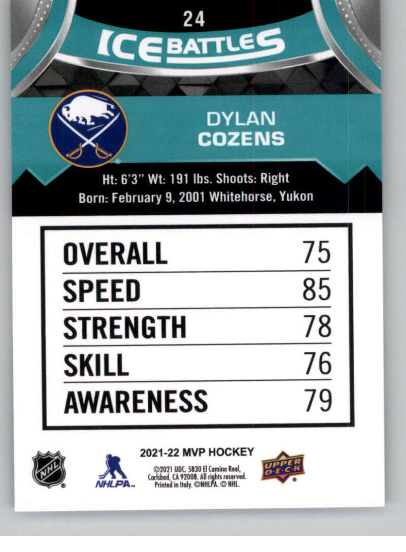 2021-22 Upper Deck MVP ICE BATTLES NHL Hockey Trading Cards Pick From List - Bild 48 von 500