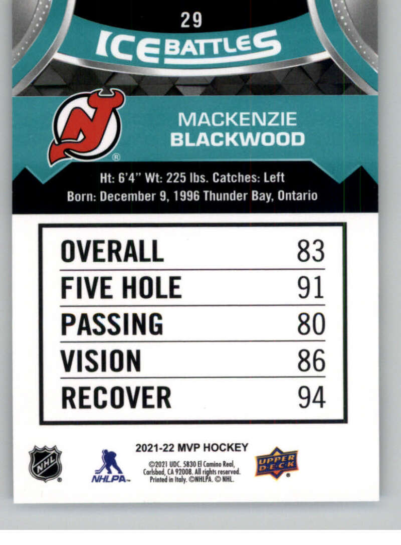 2021-22 Upper Deck MVP ICE BATTLES NHL Hockey Trading Cards Pick From List - Bild 58 von 500