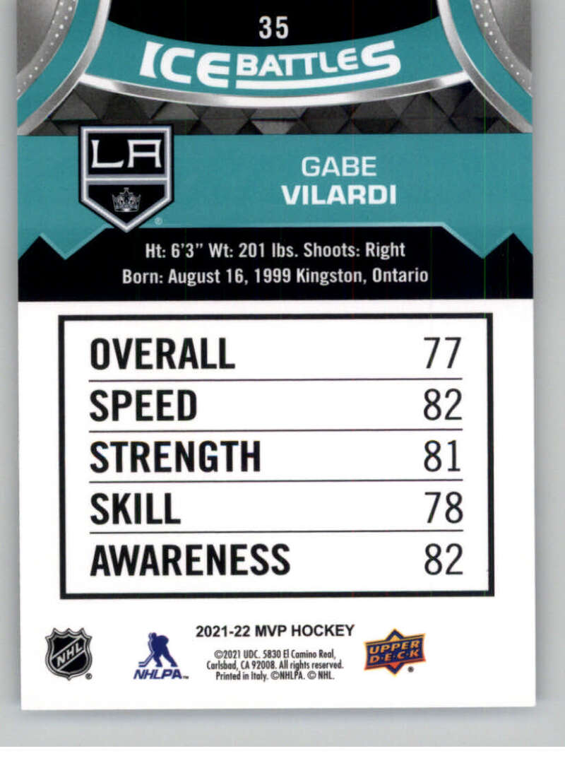 2021-22 Upper Deck MVP ICE BATTLES NHL Hockey Trading Cards Pick From List - Bild 70 von 500