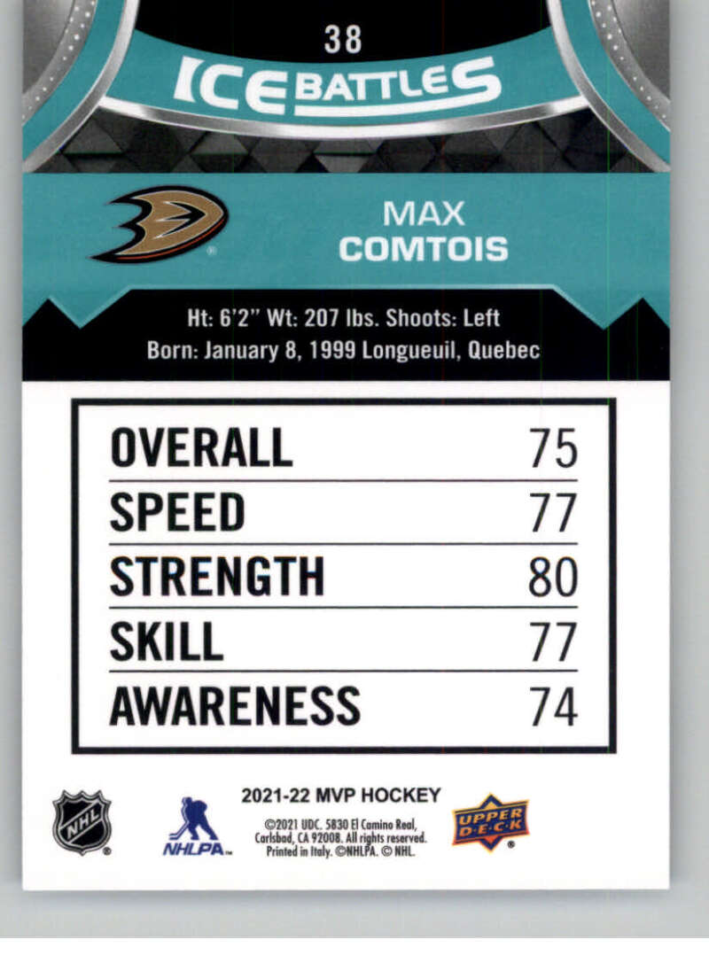 2021-22 Upper Deck MVP ICE BATTLES NHL Hockey Trading Cards Pick From List - Bild 76 von 500