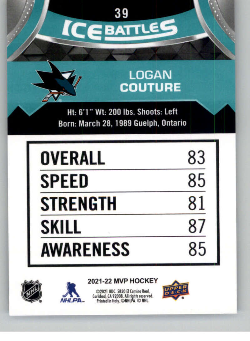 2021-22 Upper Deck MVP ICE BATTLES NHL Hockey Trading Cards Pick From List - Bild 78 von 500