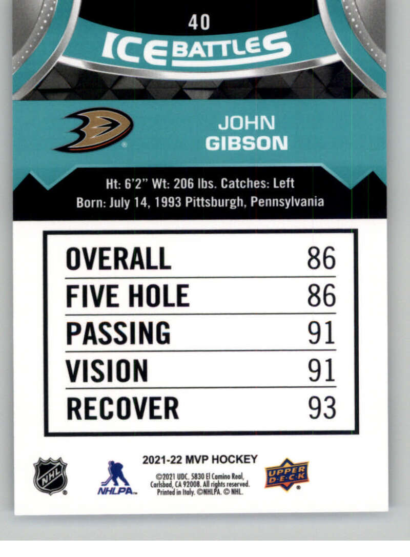 2021-22 Upper Deck MVP ICE BATTLES NHL Hockey Trading Cards Pick From List - Bild 80 von 500