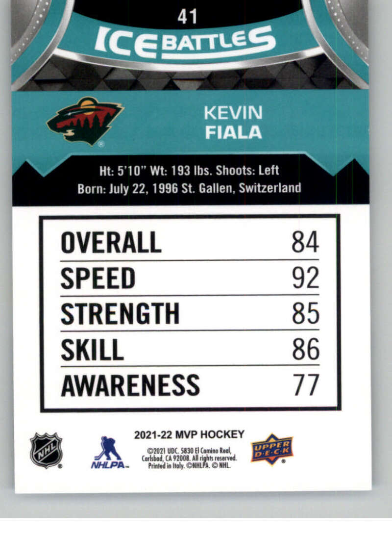 2021-22 Upper Deck MVP ICE BATTLES NHL Hockey Trading Cards Pick From List - Bild 82 von 500