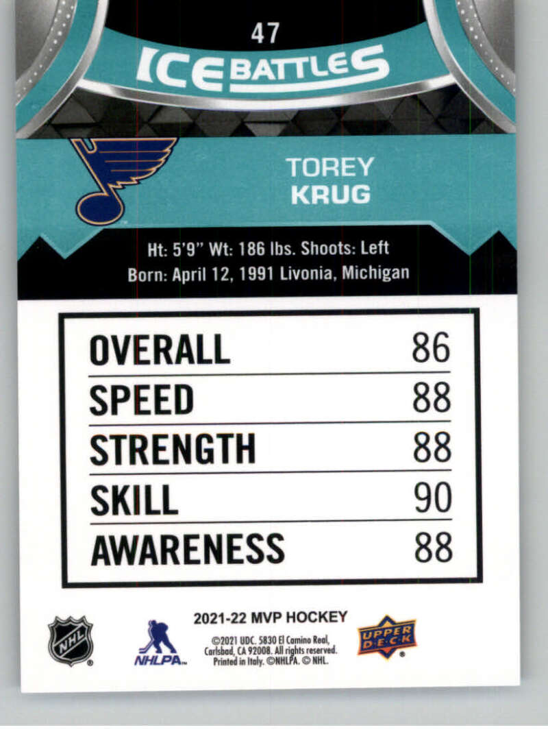 2021-22 Upper Deck MVP ICE BATTLES NHL Hockey Trading Cards Pick From List - Bild 94 von 500