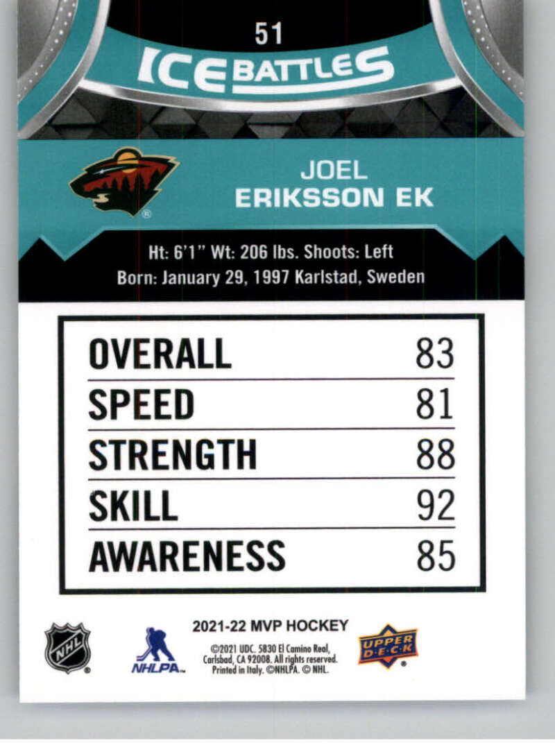 2021-22 Upper Deck MVP ICE BATTLES NHL Hockey Trading Cards Pick From List - Bild 102 von 500