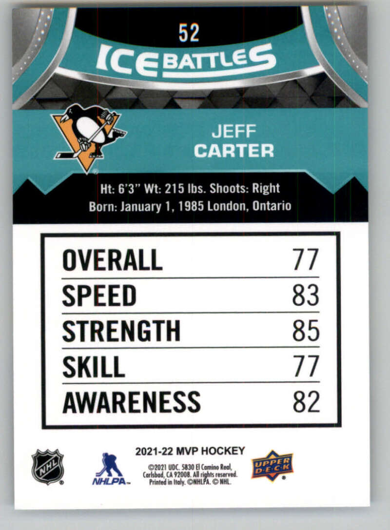 2021-22 Upper Deck MVP ICE BATTLES NHL Hockey Trading Cards Pick From List - Bild 104 von 500