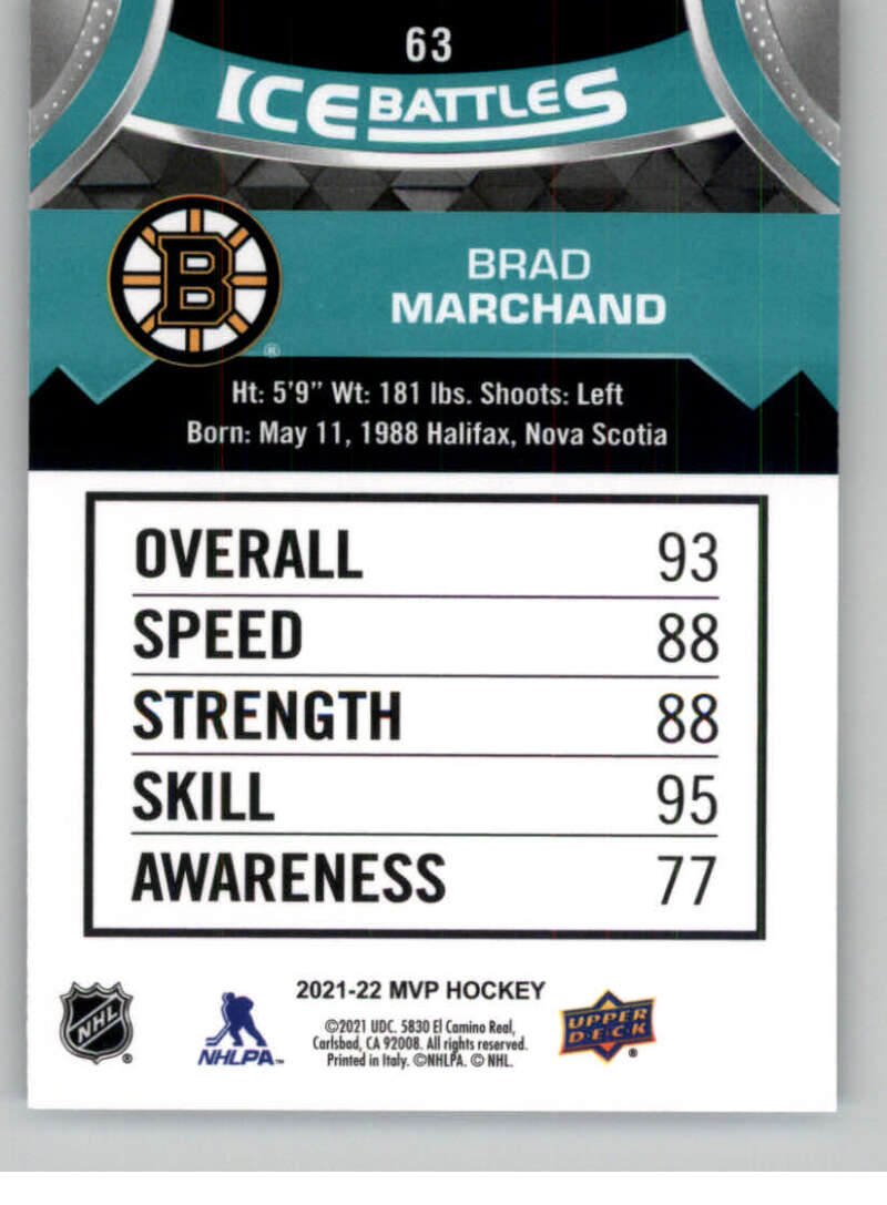 2021-22 Upper Deck MVP ICE BATTLES NHL Hockey Trading Cards Pick From List - Bild 126 von 500