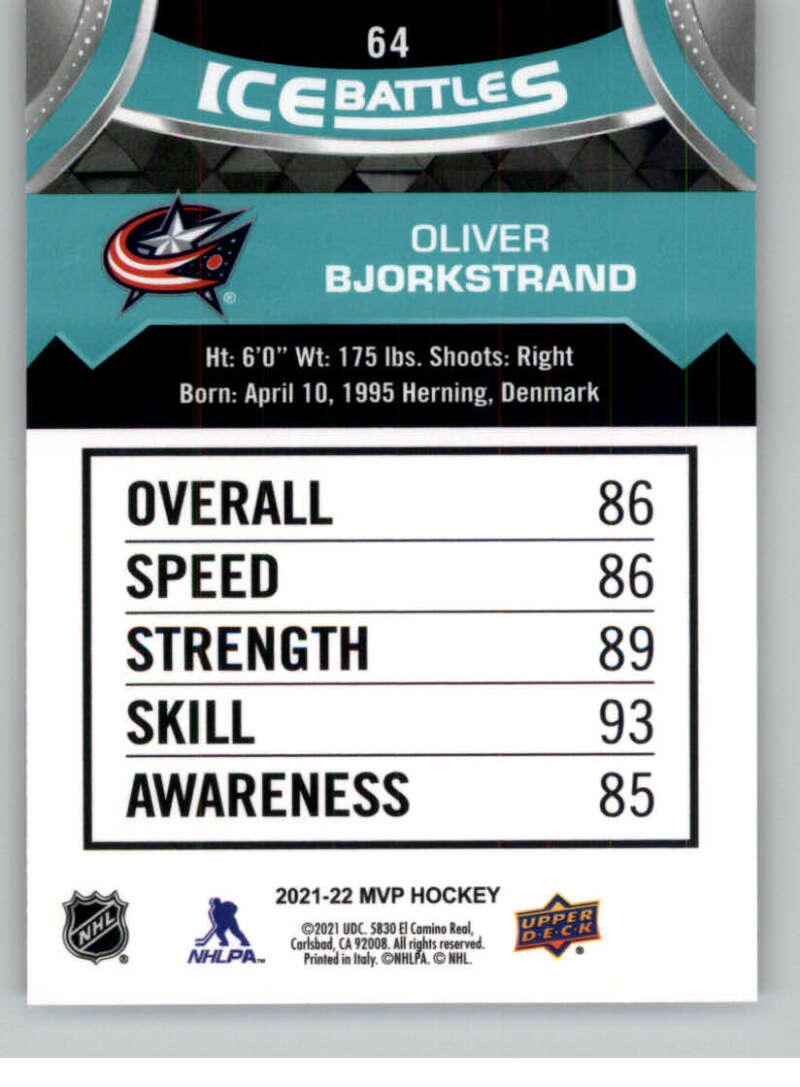 2021-22 Upper Deck MVP ICE BATTLES NHL Hockey Trading Cards Pick From List - Bild 128 von 500