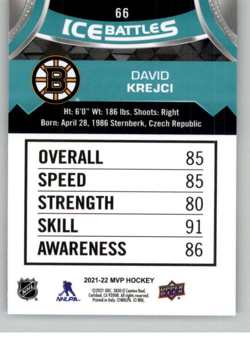2021-22 Upper Deck MVP ICE BATTLES NHL Hockey Trading Cards Pick From List - Bild 132 von 500