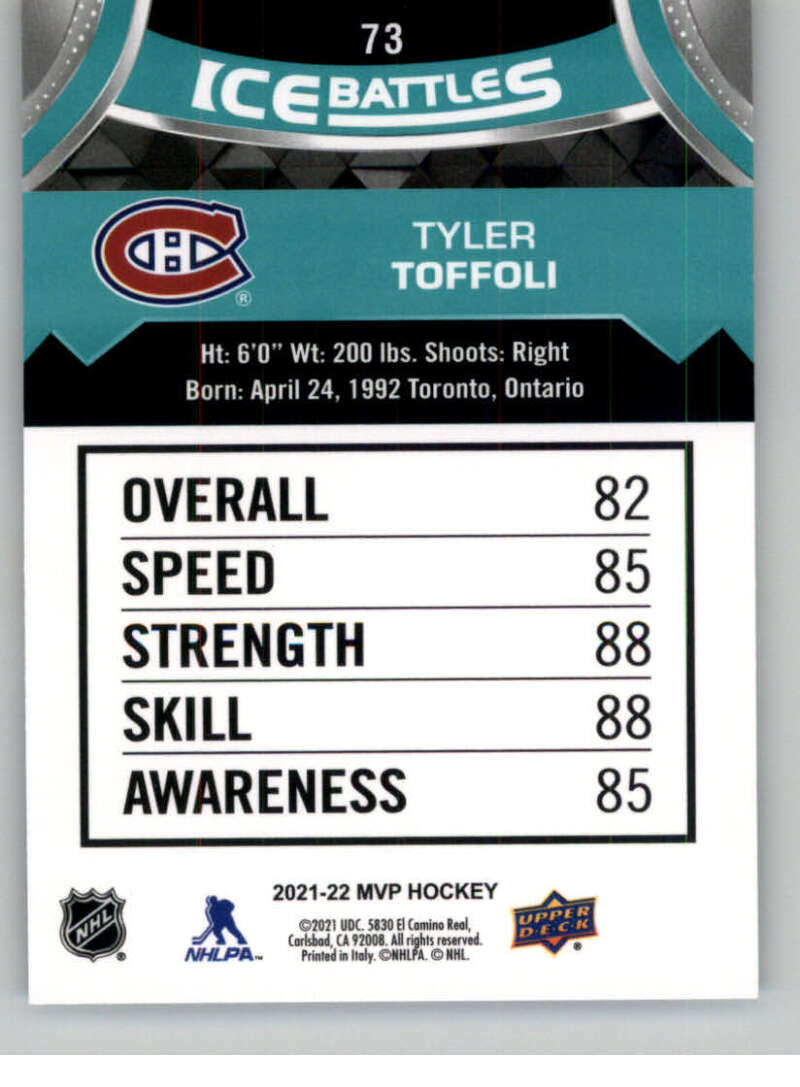 2021-22 Upper Deck MVP ICE BATTLES NHL Hockey Trading Cards Pick From List - Bild 146 von 500