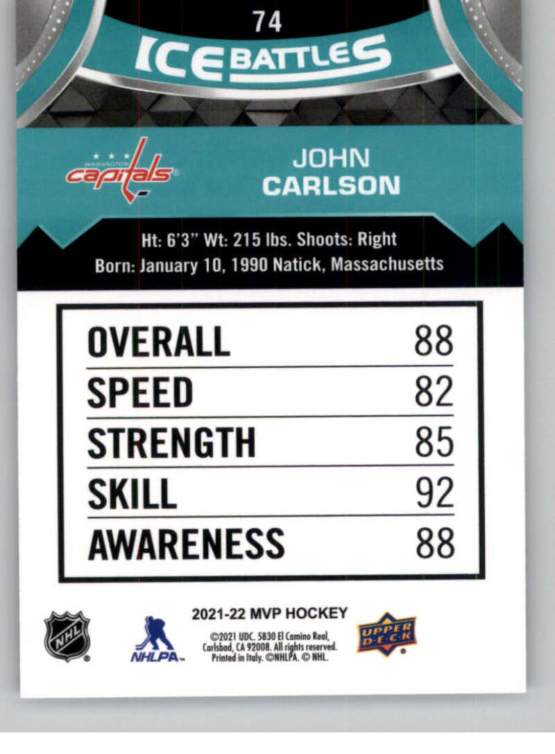 2021-22 Upper Deck MVP ICE BATTLES NHL Hockey Trading Cards Pick From List - Bild 148 von 500