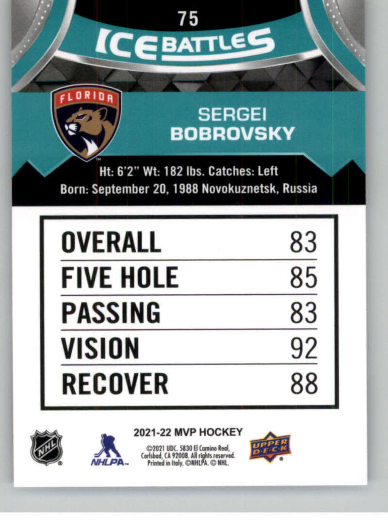 2021-22 Upper Deck MVP ICE BATTLES NHL Hockey Trading Cards Pick From List - Bild 150 von 500