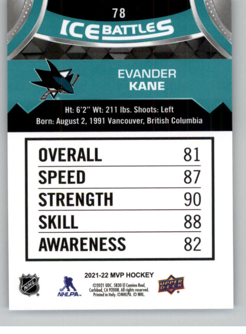 2021-22 Upper Deck MVP ICE BATTLES NHL Hockey Trading Cards Pick From List - Bild 156 von 500