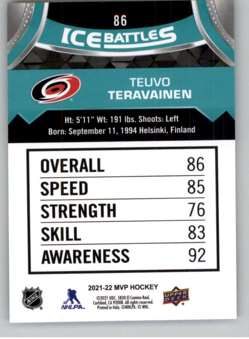 2021-22 Upper Deck MVP ICE BATTLES NHL Hockey Trading Cards Pick From List - Bild 172 von 500