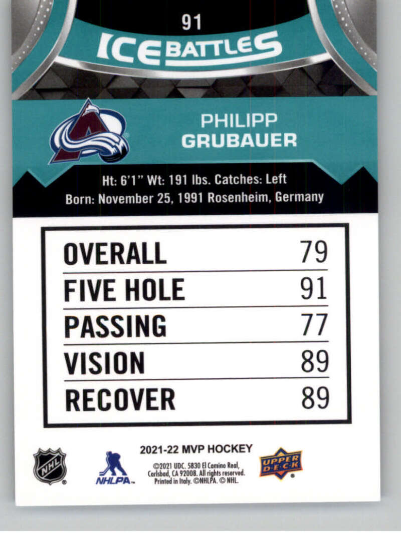 2021-22 Upper Deck MVP ICE BATTLES NHL Hockey Trading Cards Pick From List - Bild 182 von 500