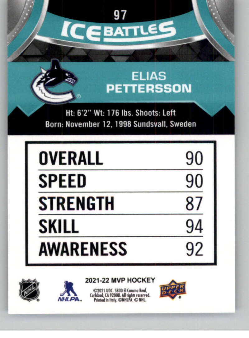 2021-22 Upper Deck MVP ICE BATTLES NHL Hockey Trading Cards Pick From List - Bild 194 von 500